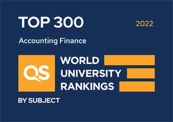 QS World University Rankings 2022 - Accounting and Finance