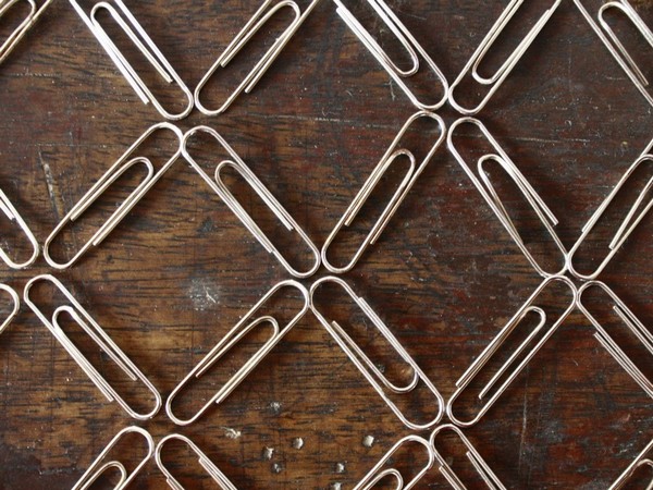 symmetrical shapes made with paper clips