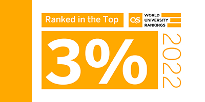 QS World University Rankings - Ranked in the top 3% 2022