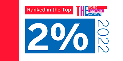 THE World University Rankings 2022 - Ranked in the Top 2%